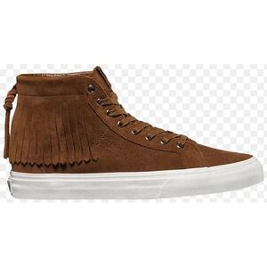 Vans Sk8-Hi Moc Monk Robe Brown Suede Fringe High Top Sneakers Mens 8 Womens 9.5